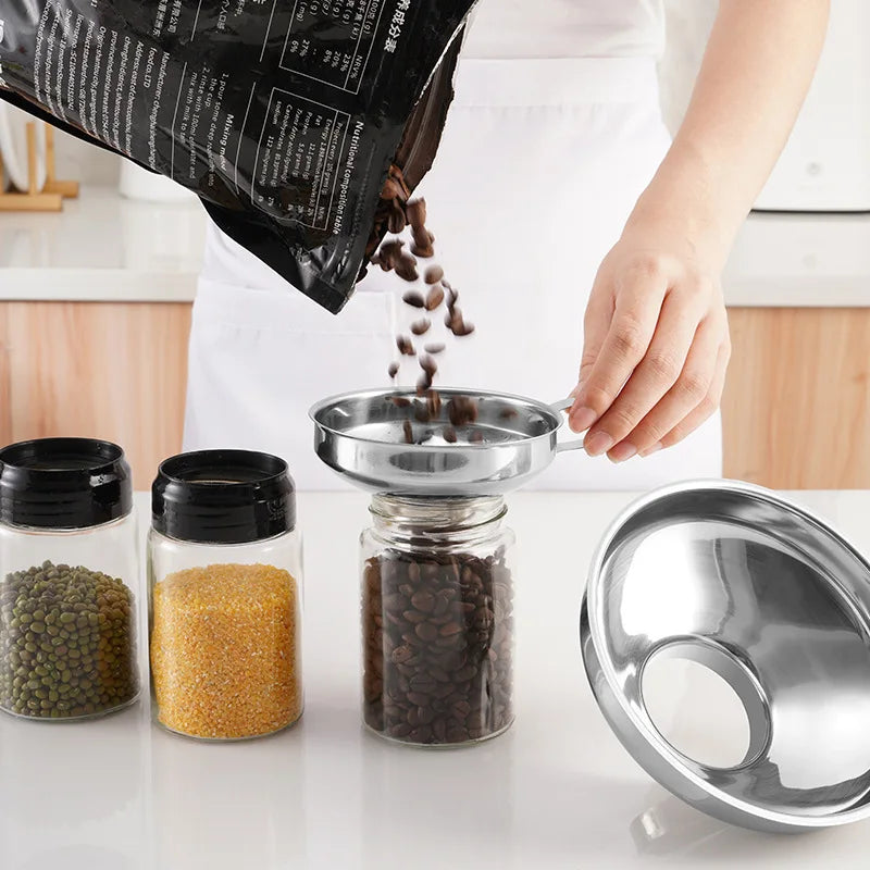 Stainless Steel Wide Mouth Canning Funnel – Small & Large Sizes