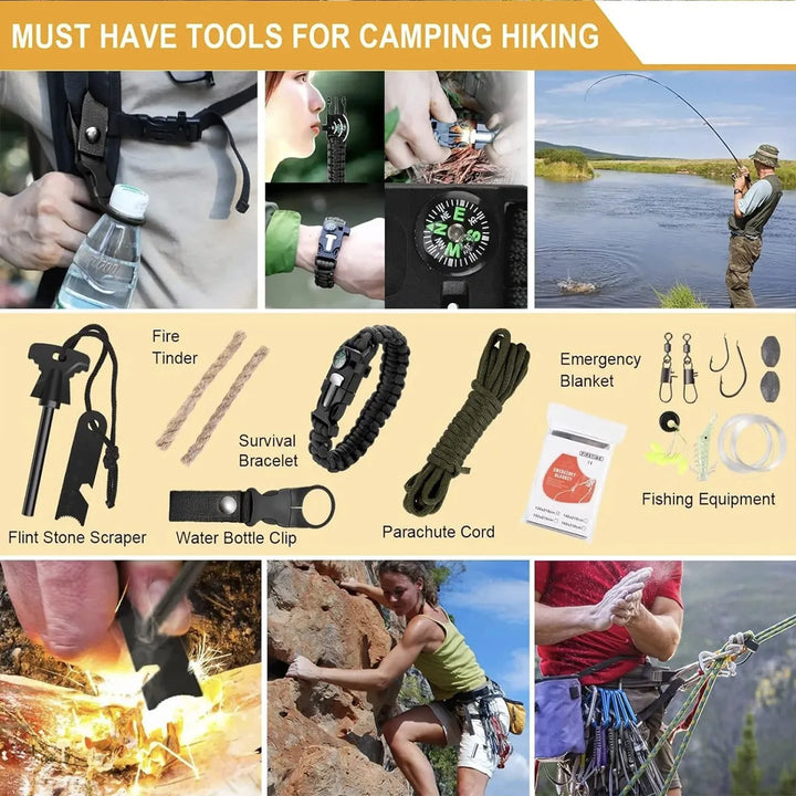 Bugout Alpha Survival Kit – 1-Person Tactical Emergency Pack with Axe, Shovel, First Aid & Fishing Tools