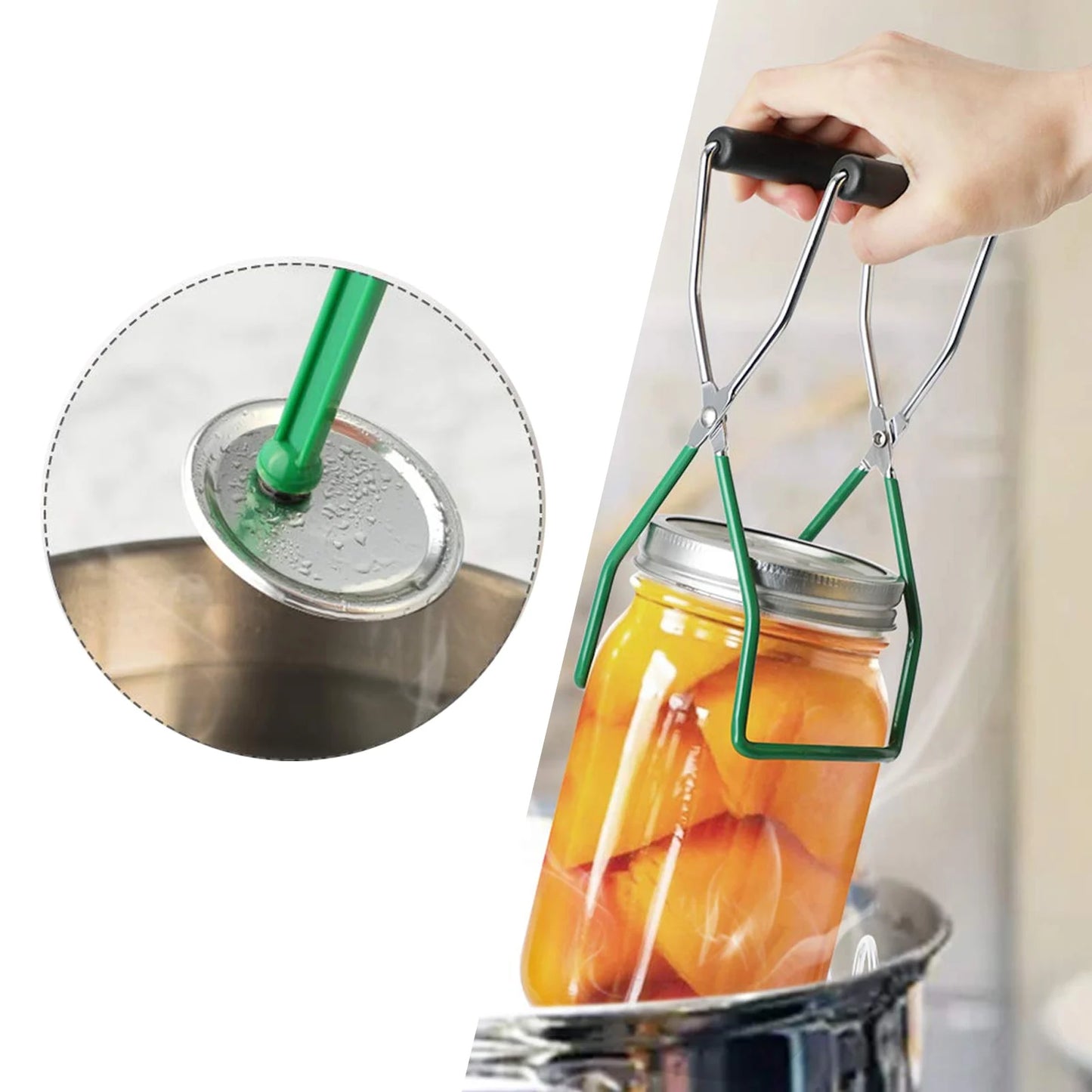 Essential 6-Piece Canning Tool Kit – Jar Lifter, Funnel, Tongs & More