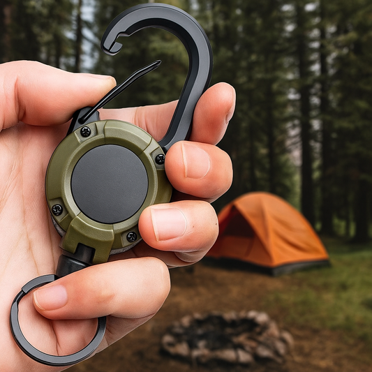 Retractable Steel Wire Carabiner Keychain – Heavy Duty Clip Tool (Single or 5-Pack)