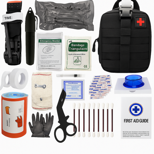 Military IFAK First Aid Kit – Outdoor Survival Trauma Pack with Molle Pouch, Tourniquet & Israeli Bandage