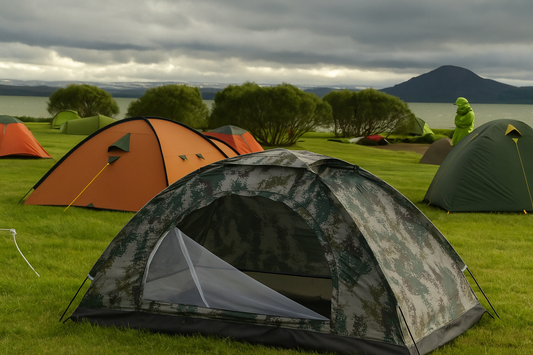 Lightweight UV-Proof Camping Tent – Quick Setup 1–2 Person Shelter with Roof Shield & Carry Bag
