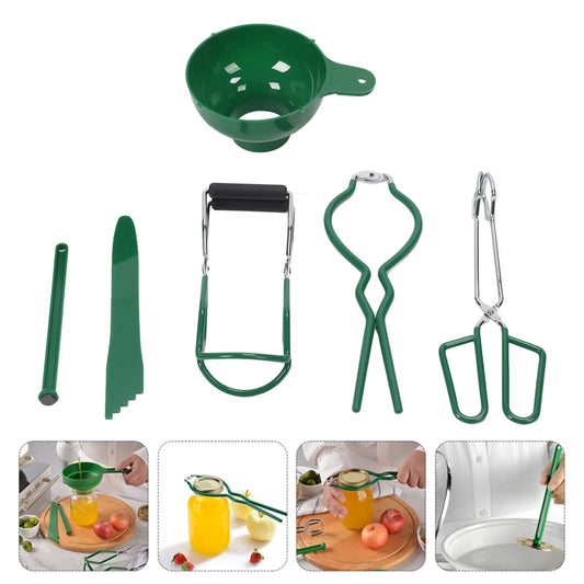 Essential 6-Piece Canning Tool Kit – Jar Lifter, Funnel, Tongs & More