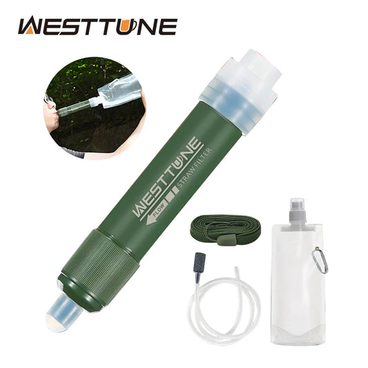 Portable Survival Water Filter – 4000L 0.1 Micron Ultra-Light Purifier with Backflush Design