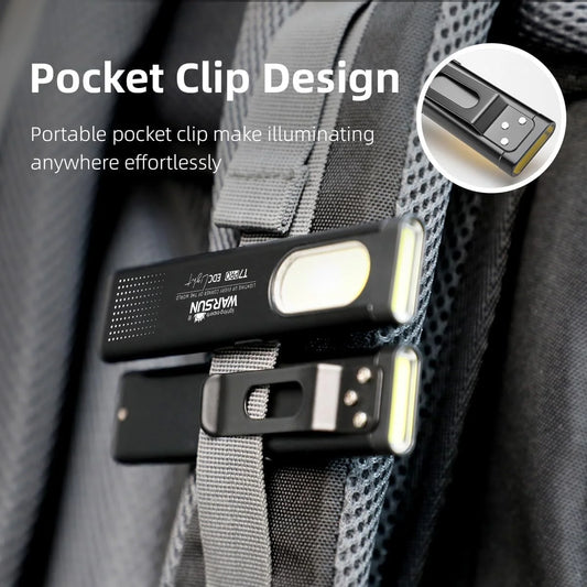 Warsun 600Lm Mini LED Keychain Flashlight – USB-C Rechargeable