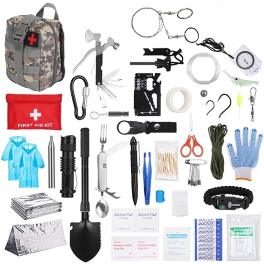 Operator Elite Survival Kit – 125 Tactical Tools with Axe, Tent, Trauma Gear & More