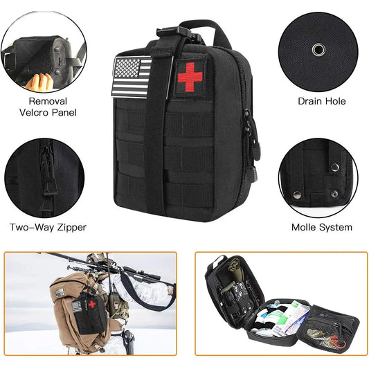 Bugout Alpha Survival Kit – 1-Person Tactical Emergency Pack with Axe, Shovel, First Aid & Fishing Tools