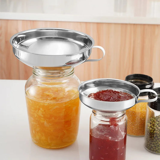 Stainless Steel Wide Mouth Canning Funnel – Small & Large Sizes