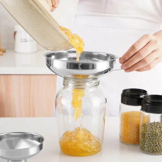 Stainless Steel Wide Mouth Canning Funnel – Small & Large Sizes