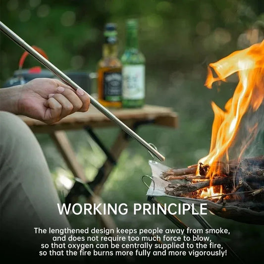 Retractable Fire Blow Tube – Portable Outdoor Fire Starter for Camping & Survival